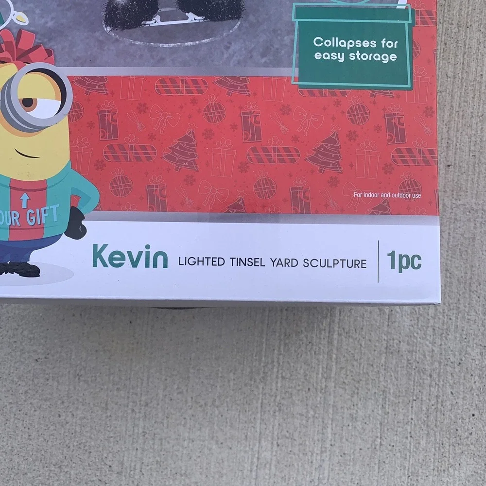 2.5 ft Kevin Despicable Me MINIONS Gemmy LED Lighted Christmas Tinsel Yard Art
